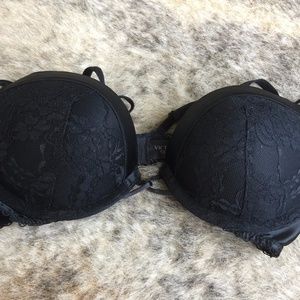 Victoria's Secret Black Lace Bombshell  Bra 32A